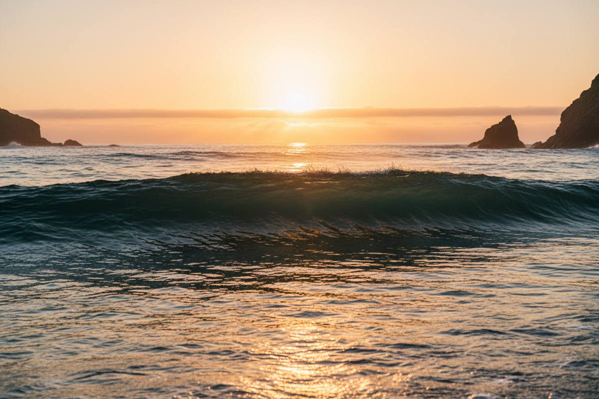 Calm but Powerful Ocean Wave