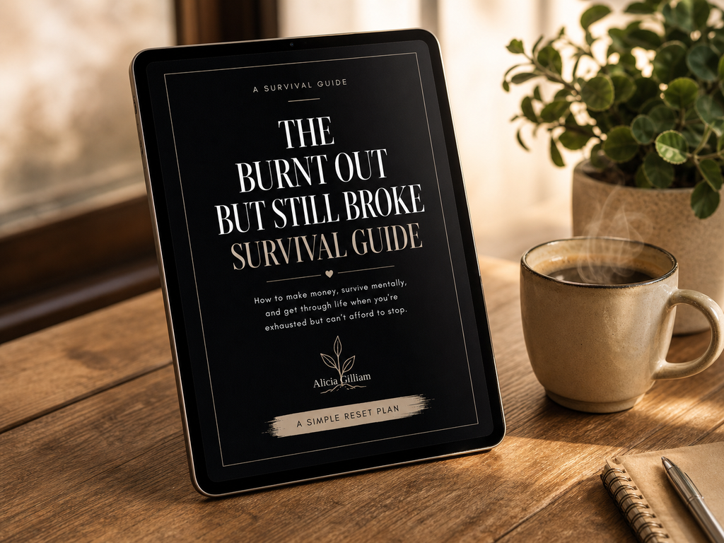 The Burnt Out But Still Broke Survival Guide[Digital E-book/Money Mindset/Self Help/Financial Wellness/Burnout Recovery/PDF Download]